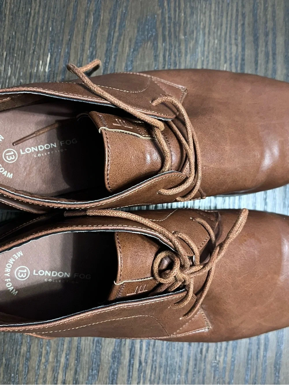 London Fog Men's Brown Chukka Lace-Up Boots